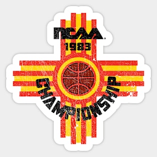 NCAA 83 - 80s Basketball Vintage/Faded Design Sticker